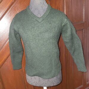 Abercrombie & Fitch Sm Medium Wool Sweater V-Neck Forest Green